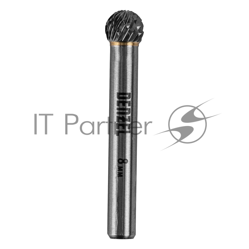 Борфреза по металлу твердосплавная, шарообразная, тип-D, 8 мм// Denzel