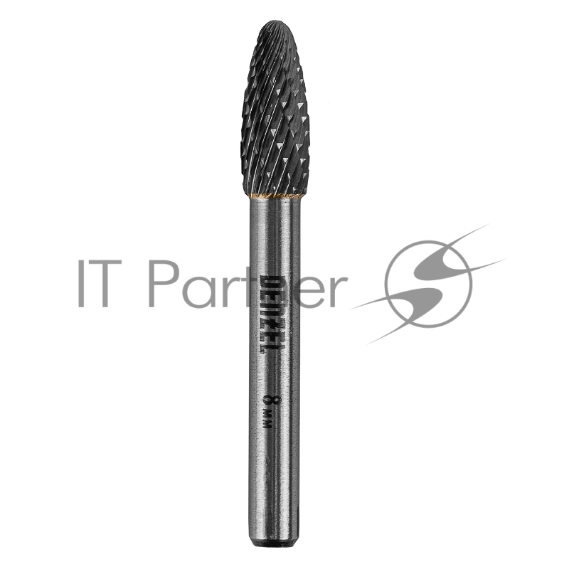 Борфреза по металлу твердосплавная, элипсообразная, тип-H, 8 мм// Denzel