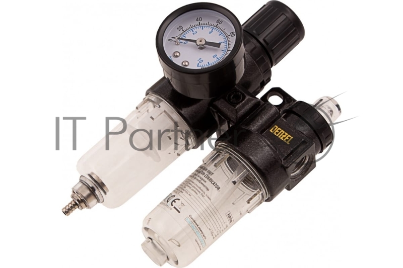 Блок подготовки воздуха регулятор-фильтр-лубрикатор FLR1500, 10 бар, 1500 л/мин, 1/4// Denzel