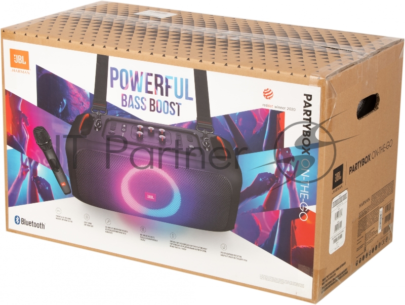 Минисистема JBL Partybox On-The-Go черный 100Вт BT