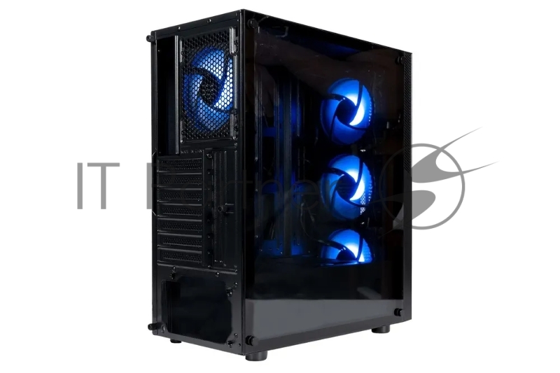 Корпус ATX Eurocase A85 4ARGB черный без БП закаленное стекло USB 3.0