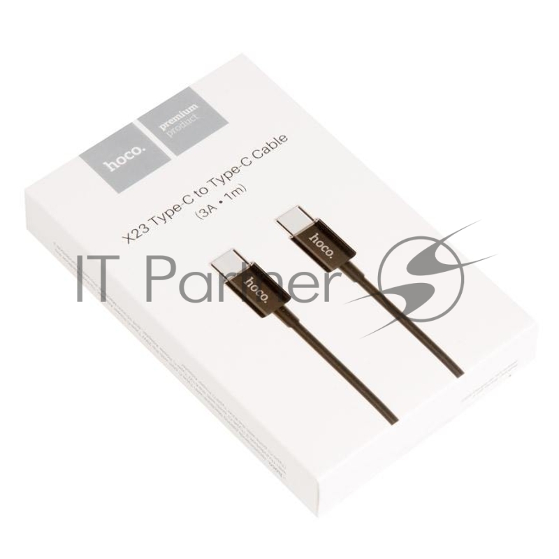Кабель Type-C HOCO X23 Skilled для Type-C, PD, 3.0А, длина 1.0м, черный