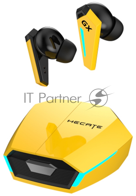 Наушники с микрофоном Edifier GX07 желтый/черный вкладыши BT в ушной раковине