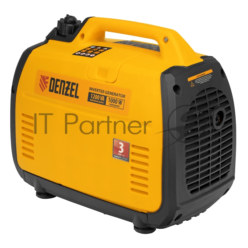 Генератор инверторный GT-1200iS, 1,2 кВт, 230 В, бак 2,4 л, закрытый корпус, ручной старт// Denzel