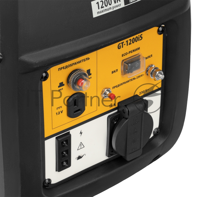 Генератор инверторный GT-1200iS, 1,2 кВт, 230 В, бак 2,4 л, закрытый корпус, ручной старт// Denzel
