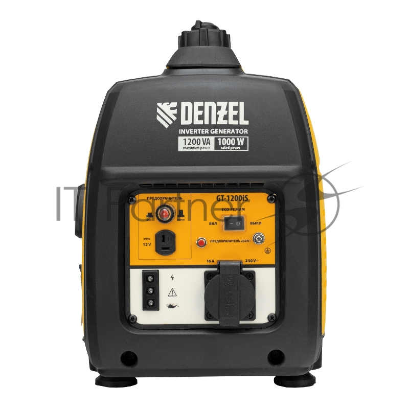 Генератор инверторный GT-1200iS, 1,2 кВт, 230 В, бак 2,4 л, закрытый корпус, ручной старт// Denzel