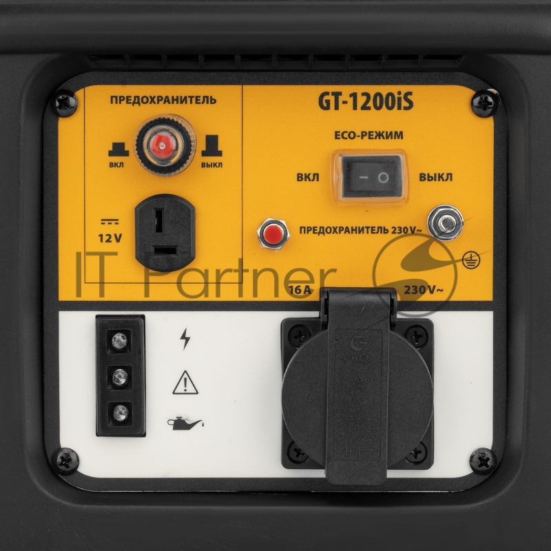 Генератор инверторный GT-1200iS, 1,2 кВт, 230 В, бак 2,4 л, закрытый корпус, ручной старт// Denzel
