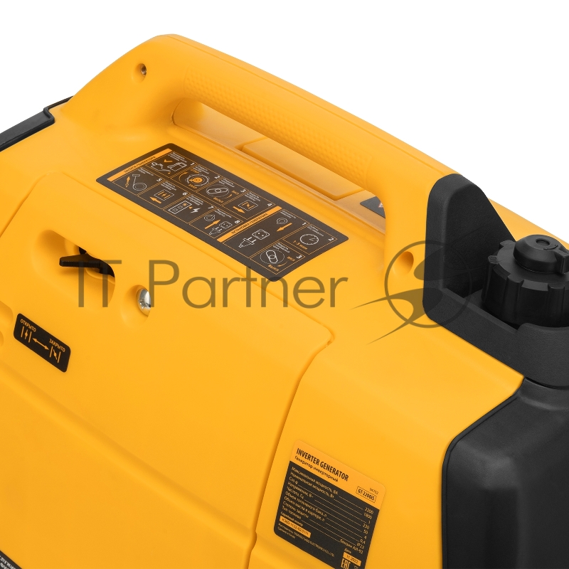 Генератор инверторный GT-2200iS, 2,2 кВт, 230 В, бак 4 л, закрытый корпус, ручной старт// Denzel