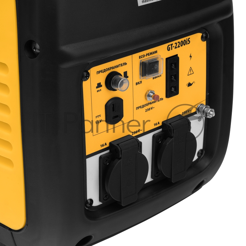 Генератор инверторный GT-2200iS, 2,2 кВт, 230 В, бак 4 л, закрытый корпус, ручной старт// Denzel