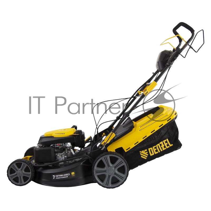 Газонокосилка бензиновая GLD-520SP-VE, 196 см3,шир 52 см,привод,вариатор,эл.старт,60 л// Denzel