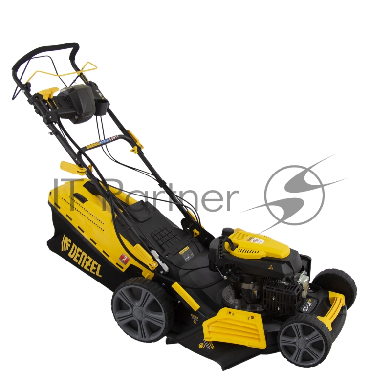 Газонокосилка бензиновая GLD-520SP-VE, 196 см3,шир 52 см,привод,вариатор,эл.старт,60 л// Denzel