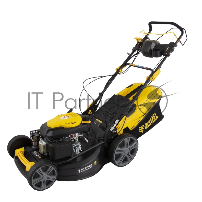 Газонокосилка бензиновая GLD-520SP-VE, 196 см3,шир 52 см,привод,вариатор,эл.старт,60 л// Denzel