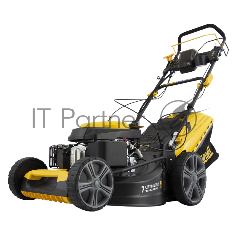 Газонокосилка бензиновая GLD-520SP-VE, 196 см3,шир 52 см,привод,вариатор,эл.старт,60 л// Denzel
