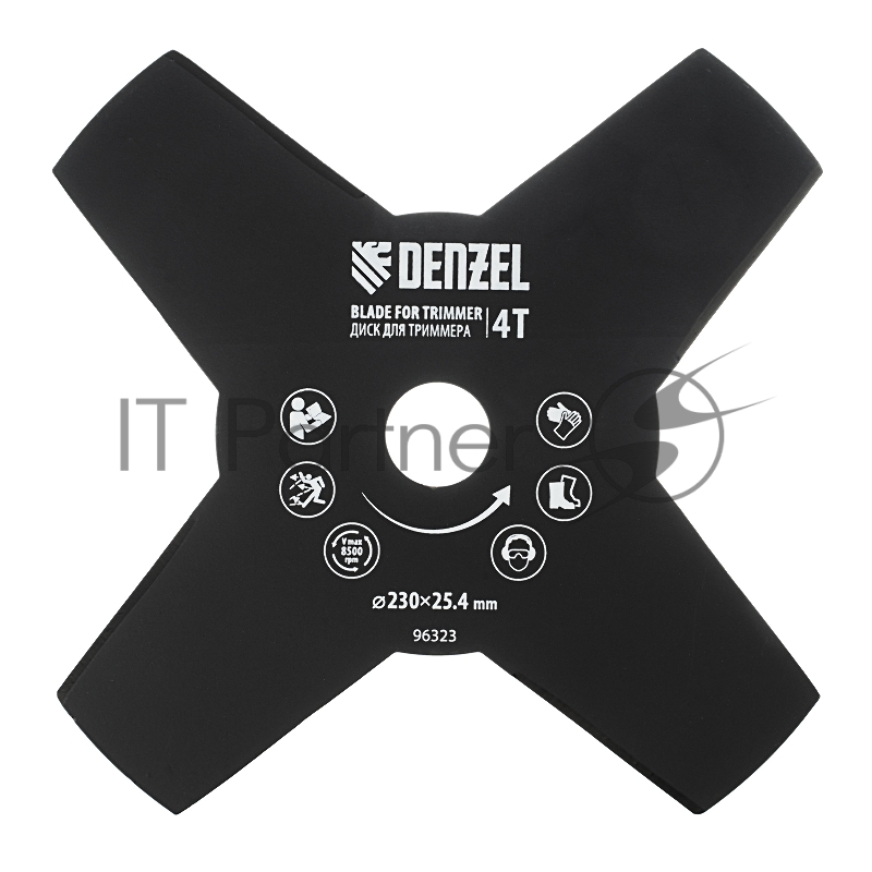 Диск для триммера, 230 х 25,4 толщина 1,6 мм, 4 лезвия// Denzel