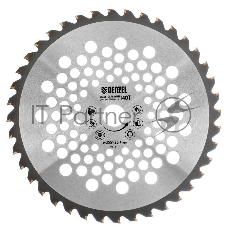 Диск для триммера, 255 х 25,4 мм, 40 зубьев// Denzel