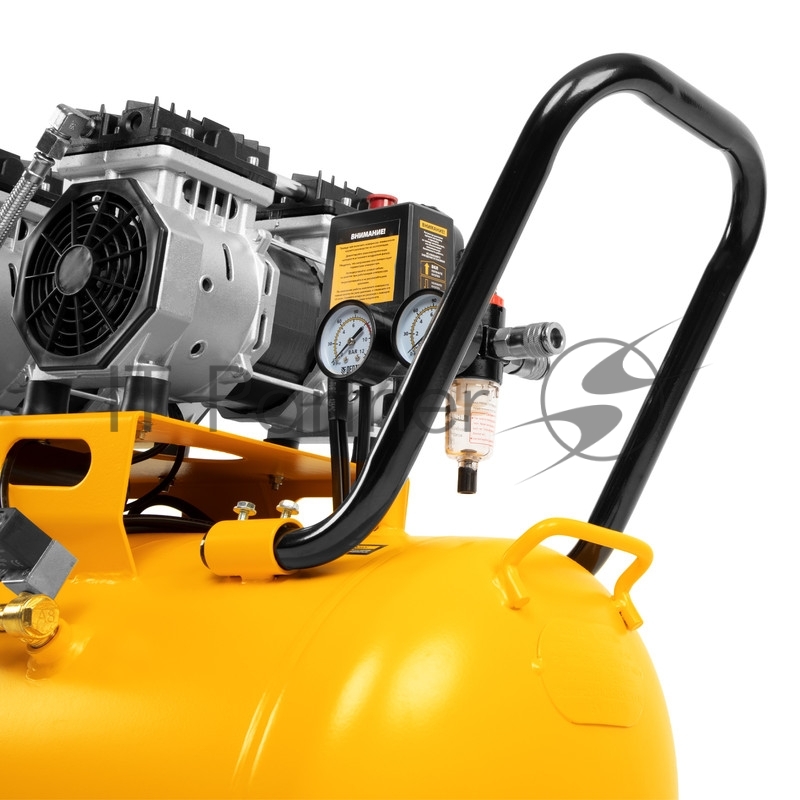 Компрессор безмаслянный малошумный DLS 1800/100,1800 Вт, 3х600, 100 л, 345 л/мин// Denzel