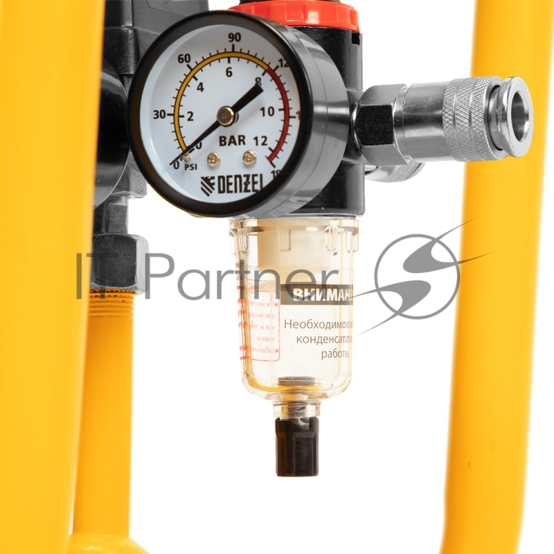 Компрессор безмаслянный малошумный DLS 2200/50, 2200 Вт, 2х1100, 50 л, 380 л/мин// Denzel