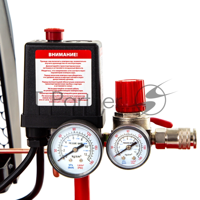 Компрессор воздушный рем. привод КР2500/80, 2,5 кВт, 80 литров, 420 л/мин// МТХ