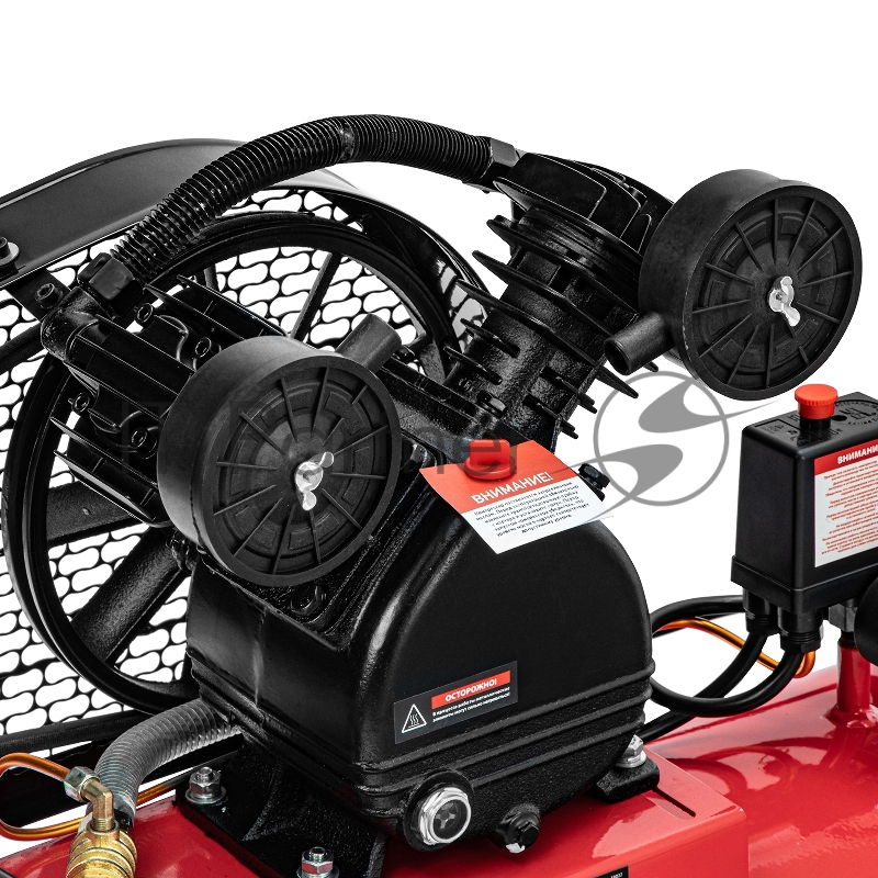 Компрессор воздушный рем. привод КР2500/80, 2,5 кВт, 80 литров, 420 л/мин// МТХ