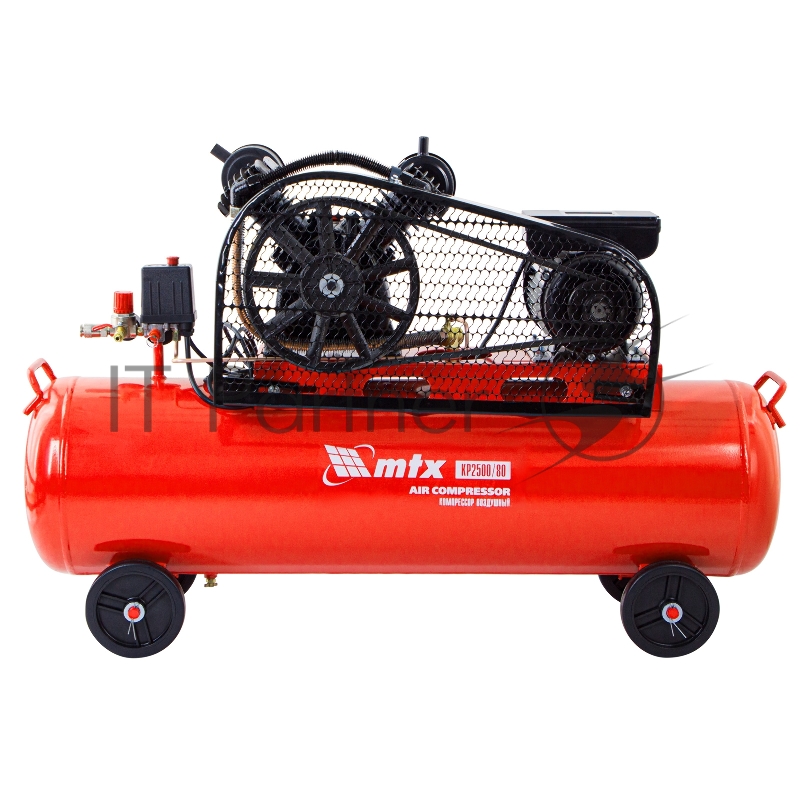 Компрессор воздушный рем. привод КР2500/80, 2,5 кВт, 80 литров, 420 л/мин// МТХ