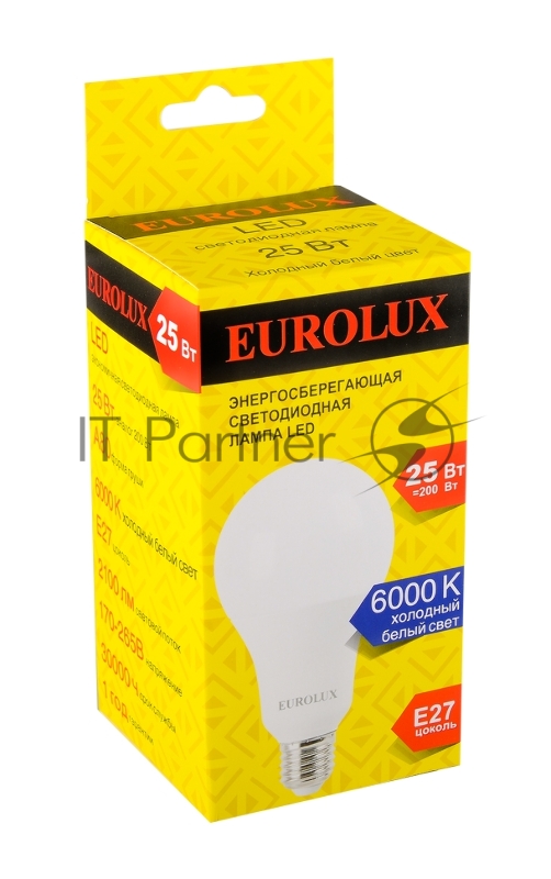 Лампа светодиодная LL-E-A80-25W-230-6K-E27 (груша