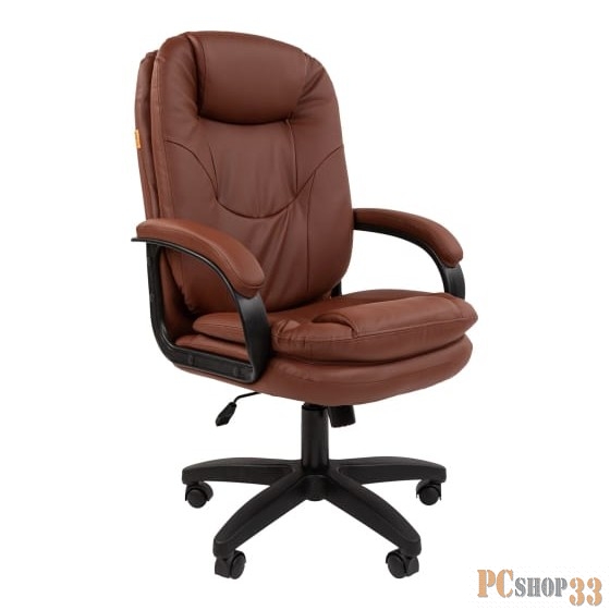 Офисное кресло Chairman 668LT Россия черный пластик, экопремиум коричневый N (7114865)