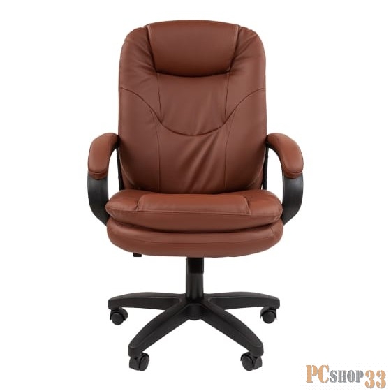 Офисное кресло Chairman 668LT Россия черный пластик, экопремиум коричневый N (7114865)