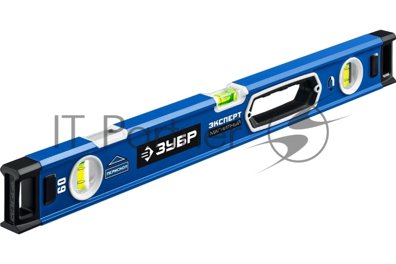 Магнитный мощный уровень с зеркальным глазком ЗУБР Эксперт-М 600 мм