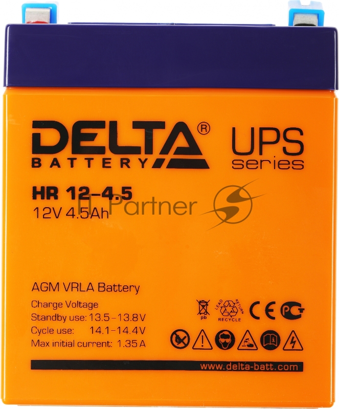 Батарея Delta HR 12-4.5 (12V, 4.5Ah)
