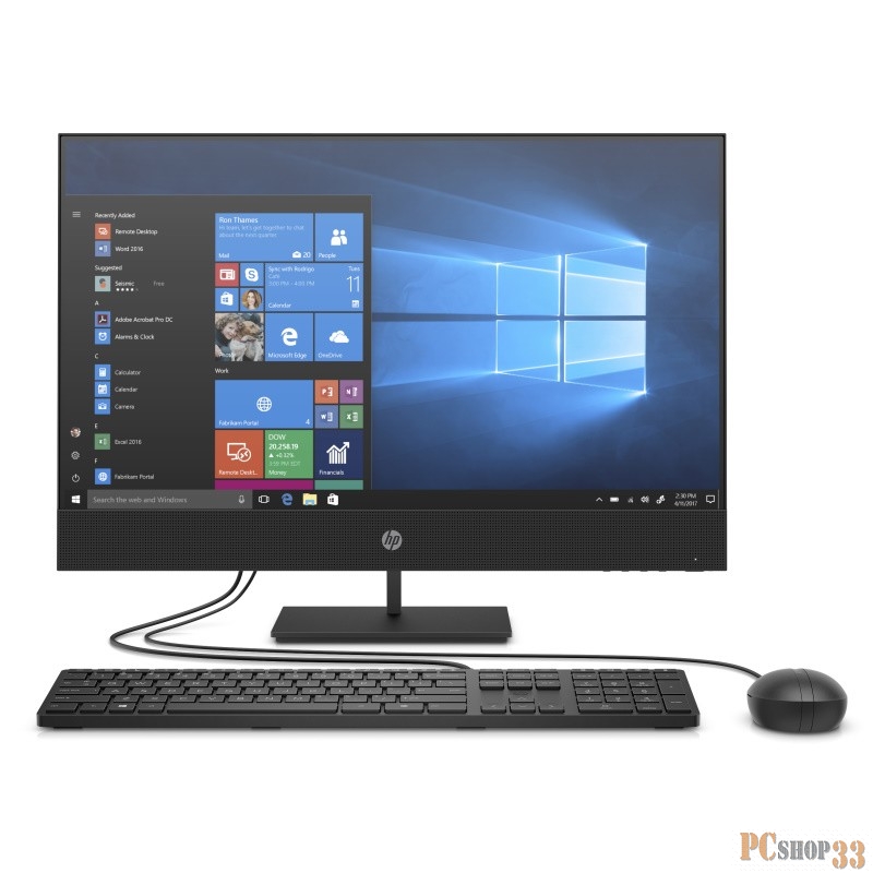 Моноблок HP ProOne 440 G6 23.8 Full HD i7 10700T (2) 8Gb SSD512Gb UHDG 630 Windows 11 Professional 64 GbitEth WiFi BT 90W мышь Cam черный 1920x1080