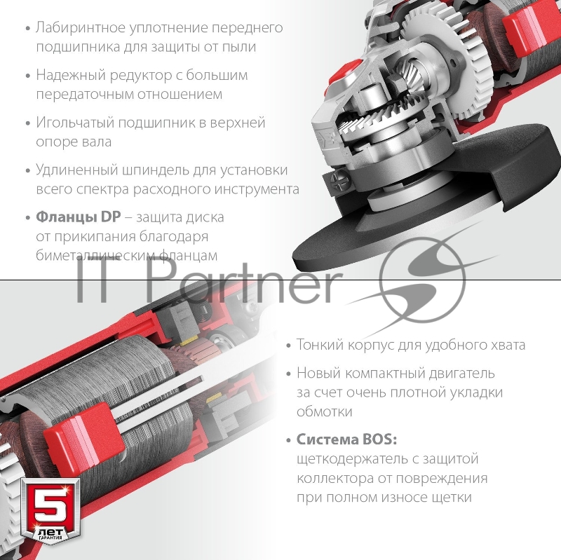 УШМ ЗУБР 125 мм, 1100 Вт.