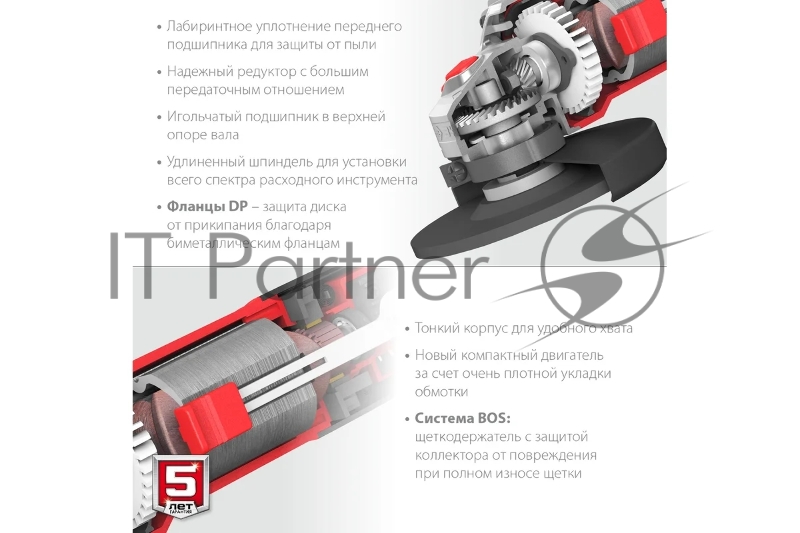 УШМ ЗУБР 125 мм, 800 Вт, компакт.