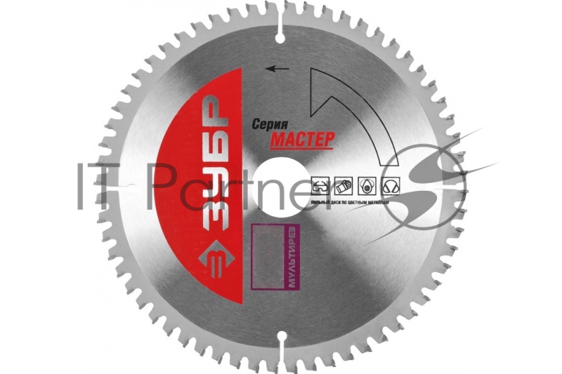 Диск ЗУБР Универсальный рез 190 x 30/20мм 60Т, диск пильный по алюминию