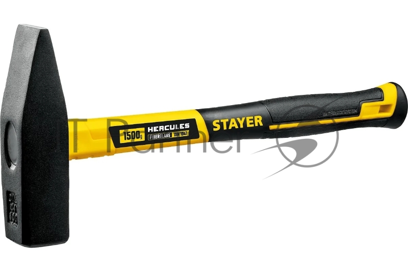 Молоток STAYER Hercules 1500 г слесарный с фиберглассовой рукояткой