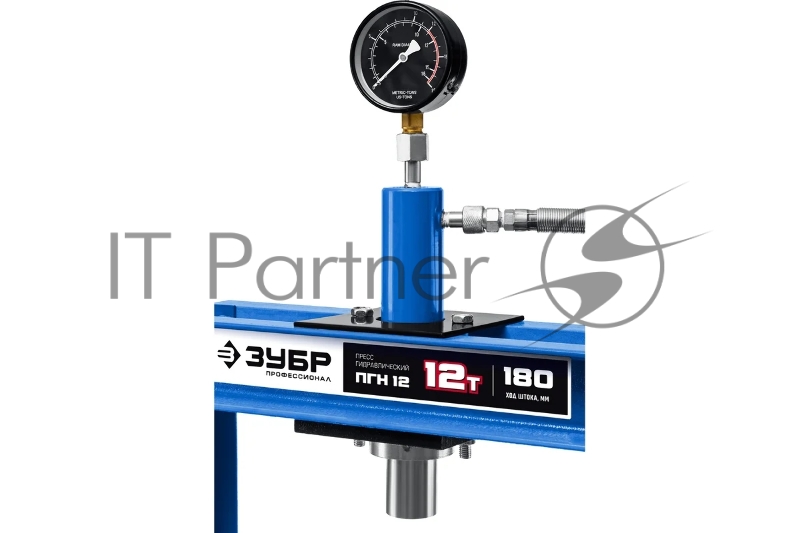 Пресс гидравлический с гидронасосом и манометром, Профессионал ЗУБР ПГН-12 12т