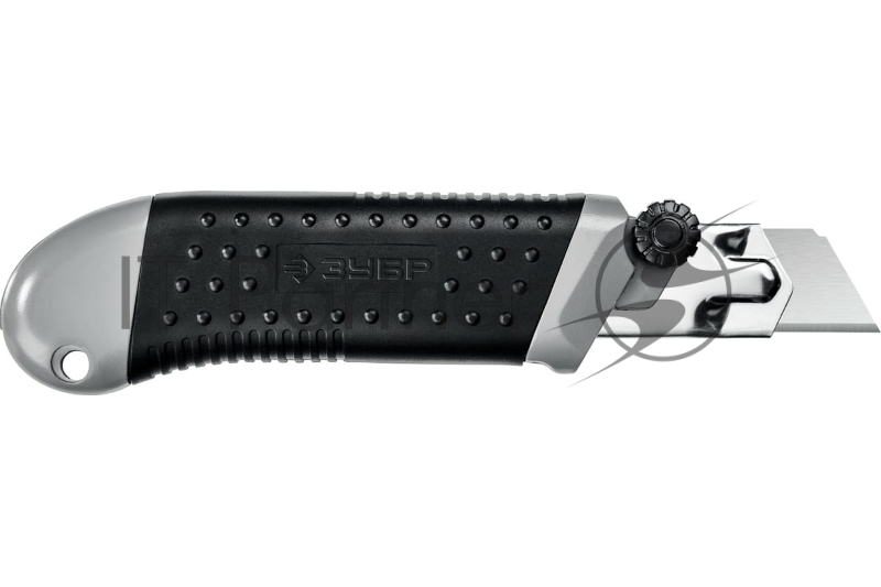 Металлический нож с автостопом ТИТАН-25, сегмент. лезвия 25 мм, ЗУБР Профессионал