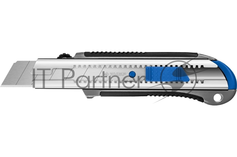 Металлический нож с автостопом ТИТАН-25, сегмент. лезвия 25 мм, ЗУБР Профессионал
