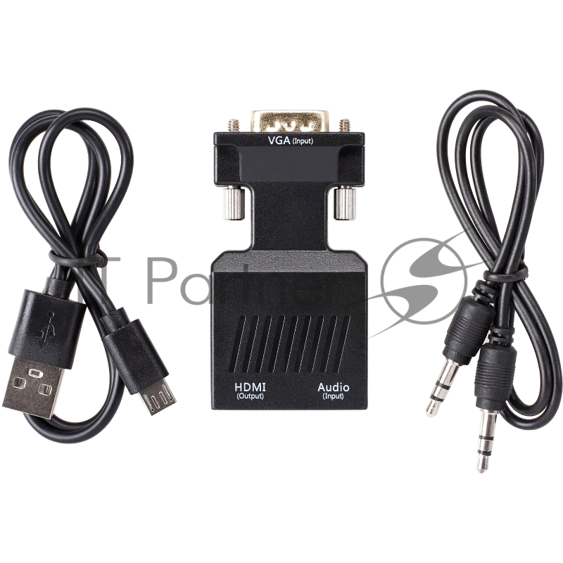 Переходник VCOM CA337A VGA(M)+audio+microUSB --> HDMI(F)1080*60Hz, VCOM <CA337A>