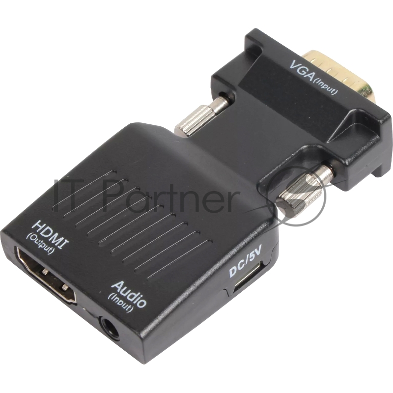 Переходник VCOM CA337A VGA(M)+audio+microUSB --> HDMI(F)1080*60Hz, VCOM <CA337A>