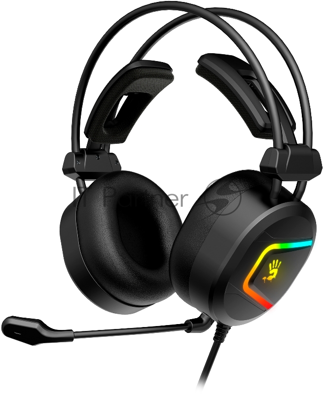 Наушники с микрофоном A4Tech Bloody MC750 черный 2.3м мониторные USB оголовье (MC750 BLACK)