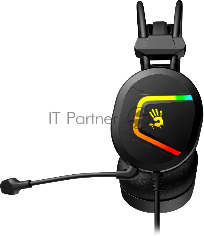 Наушники с микрофоном A4Tech Bloody MC750 черный 2.3м мониторные USB оголовье (MC750 BLACK)