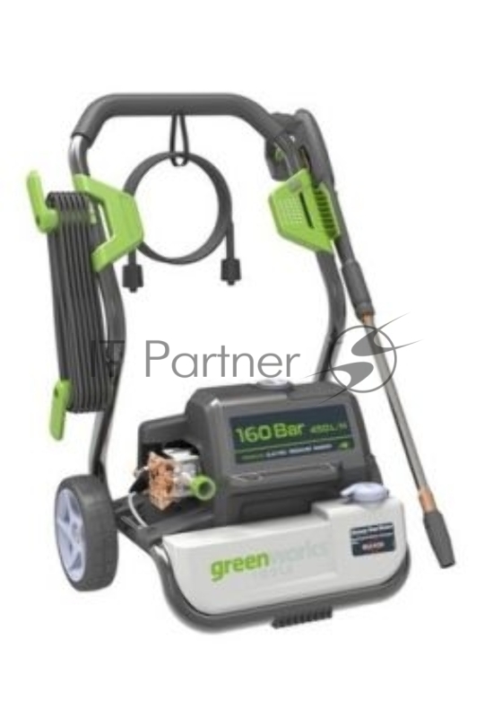 Мойка высокого давления GREENWORKS 5100907 2000Вт 220В 160Бар 500л/ч кабель 5м