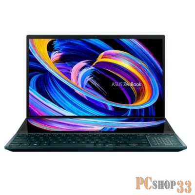 Ноутбук ASUS Zenbook Pro Duo UX582LR-H2053W Core i7-10870H/16Gb DDR4/1Tb SSD/OLED Touch UHD 15,6 IPS 3840X2160/GeForce RTX 3070 8Gb/WiFi/BT/Cam/Windows 11 Home/SLEEVE,STYLUS,PALMREST,ST