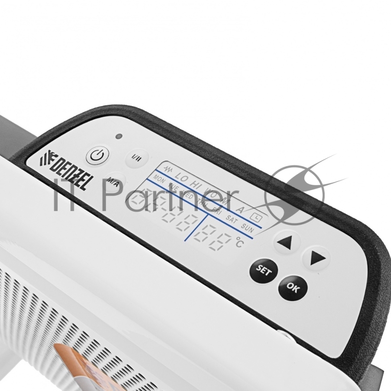 Конвектор гибридный электрический HybridX-1000, ИК нагреватель, цифровой термостат// Denzel