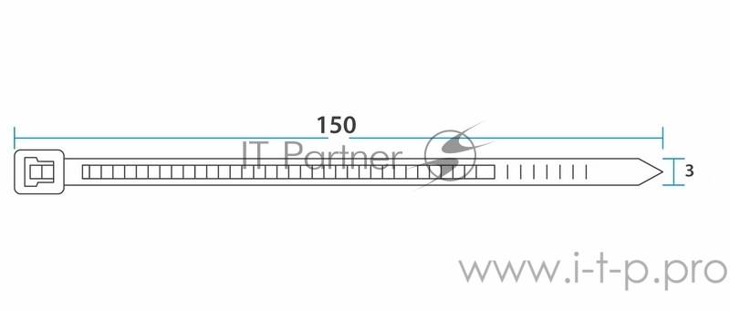 Аксессуар Rexant (07-0151) Хомут nylon 2.5 х 150 мм 100 шт черный