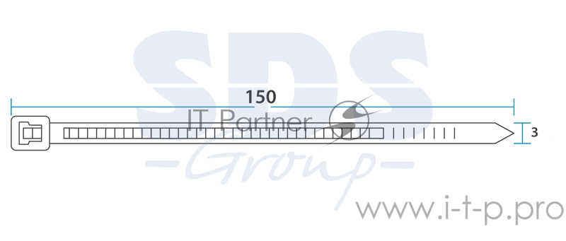 Аксессуар Rexant (07-0151) Хомут nylon 2.5 х 150 мм 100 шт черный