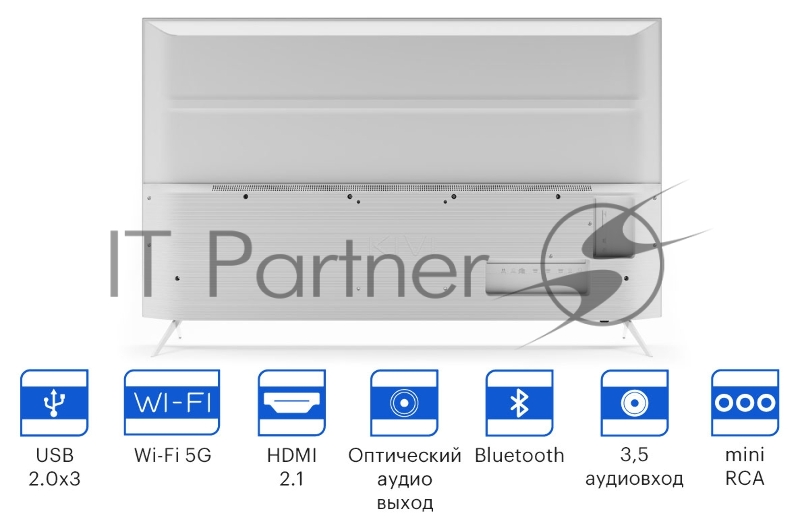 Телевизор LED Kivi 55 55U750NW белый 4K Ultra HD 60Hz DVB-T DVB-T2 DVB-C WiFi Smart TV