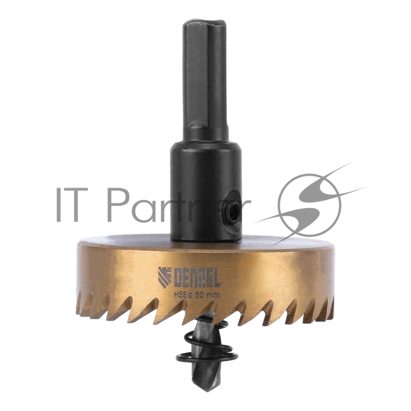Коронка по металлу HSS, 50 мм, нитридтитановое покрытие //Denzel