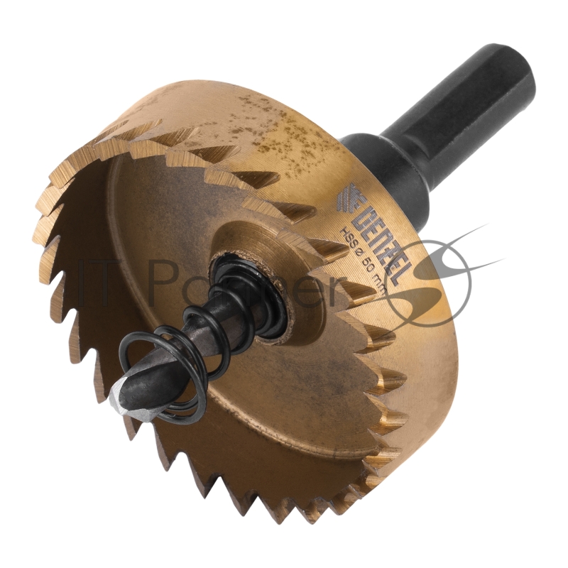 Коронка по металлу HSS, 50 мм, нитридтитановое покрытие //Denzel