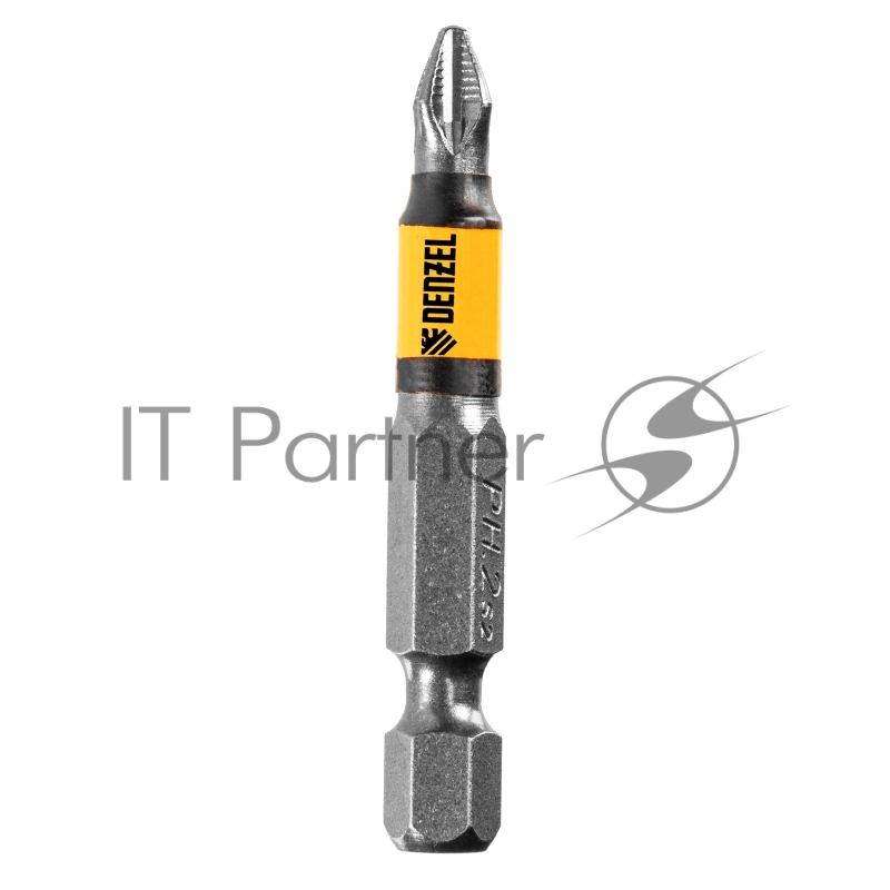 Набор бит PH2х50, сталь S2, 10 шт., круглый профиль, отрывная упаковка// Denzel